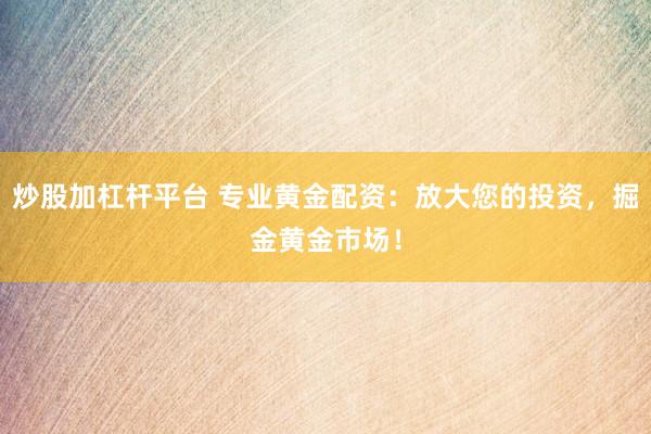 炒股加杠杆平台 专业黄金配资：放大您的投资，掘金黄金市场！