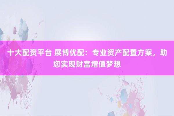 十大配资平台 展博优配：专业资产配置方案，助您实现财富增值梦想