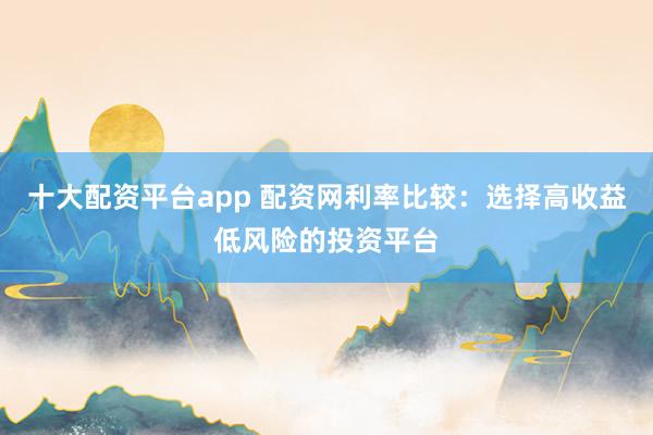 十大配资平台app 配资网利率比较：选择高收益低风险的投资平台